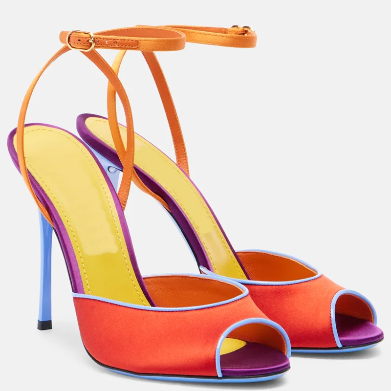 Women Fashion Nova - Sandales à bout ouvert en satin