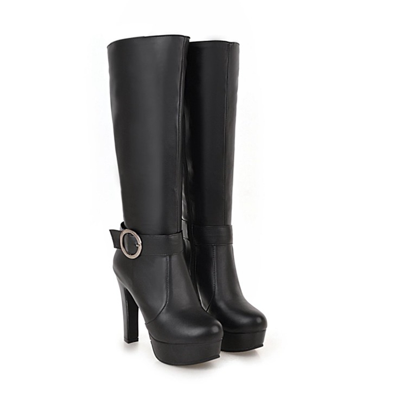 Women'S Fashion Riding Boots - Bottes hautes en cuir pour femme,