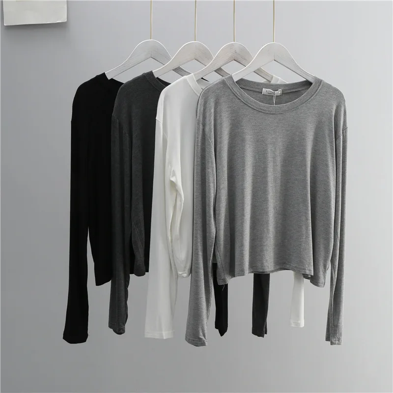 Women'S Fashion Jersey - T-shirt à manches longues en coton