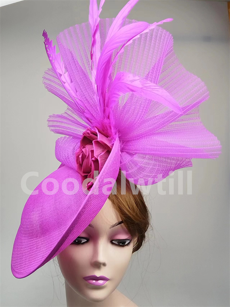 Women'S Fashion Kentucky Derby - Élégant fleur Fascinator pilulier casquette de