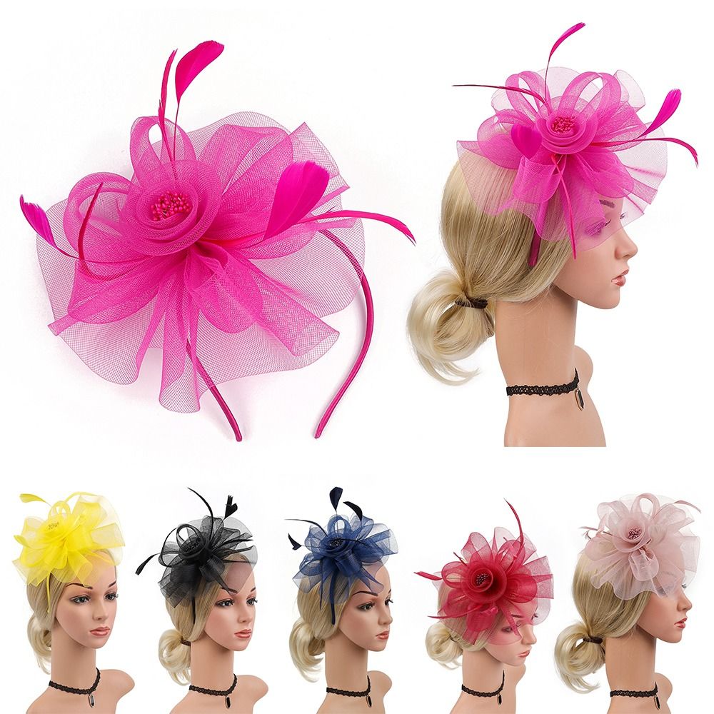 Women'S Fashion Kentucky Derby - Fascinateur de ruban de plumes pour