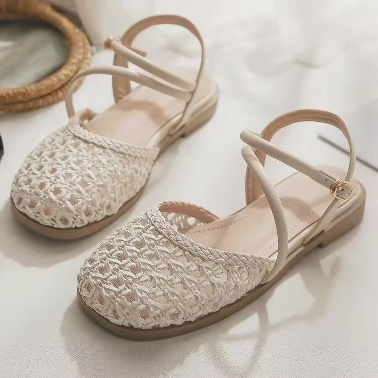 Women Fashion Heels - Sandales fermées de style français pour