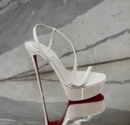 Women'S Fashion Designer Clothes - Sandales à plateforme en cuir métallisé,