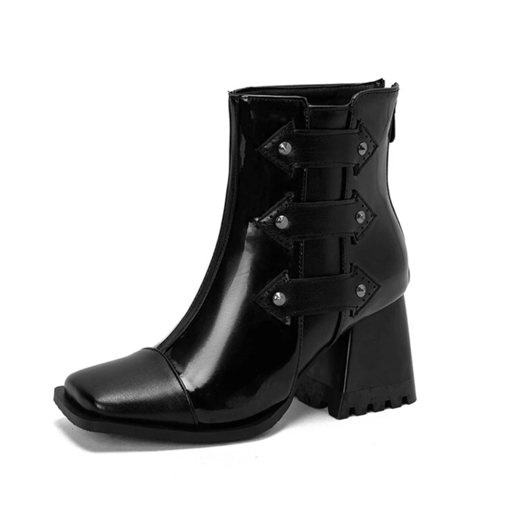Women'S Fashion Riding Boots - Bottines à bout carré pour femmes,