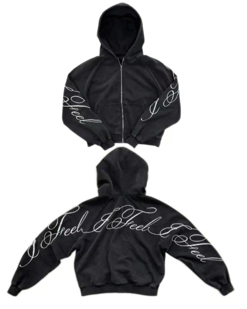 Women'S Fashion Zip Up Hoodies - Y2K harajuku gothique lettre imprimer rétro