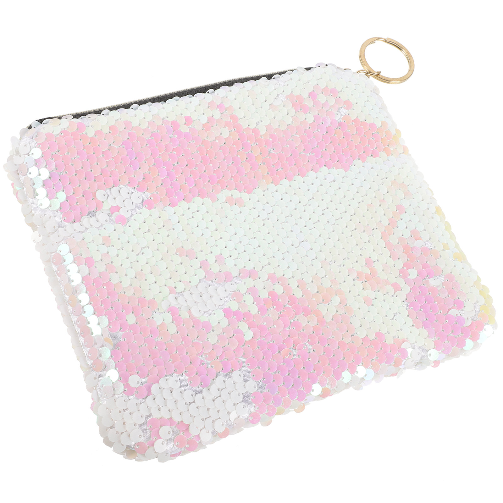 Coin Purse Women - Pochette de maquillage rose à paillettes