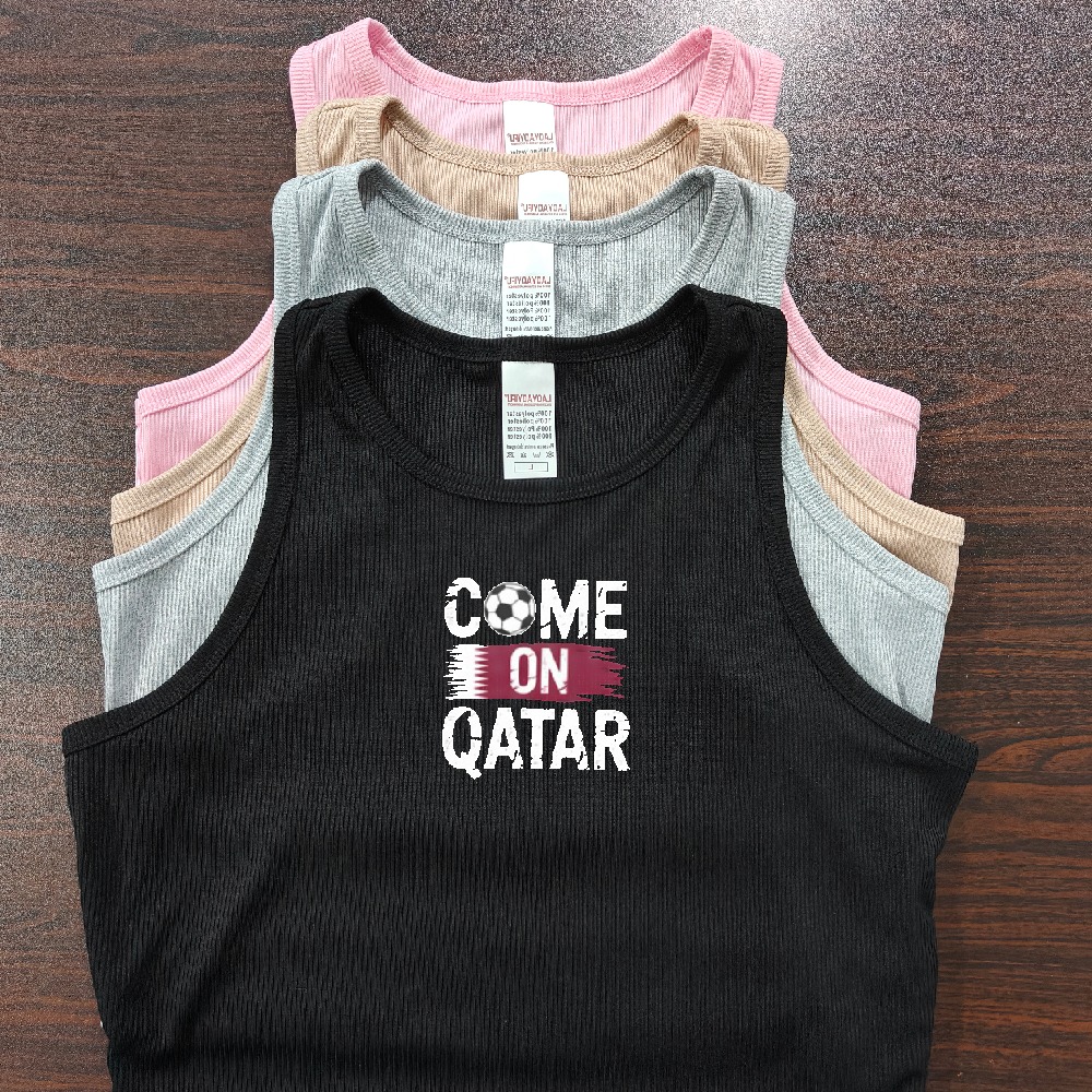 Women Fashion Qatar - Débardeur court pour femme avec imprimé
