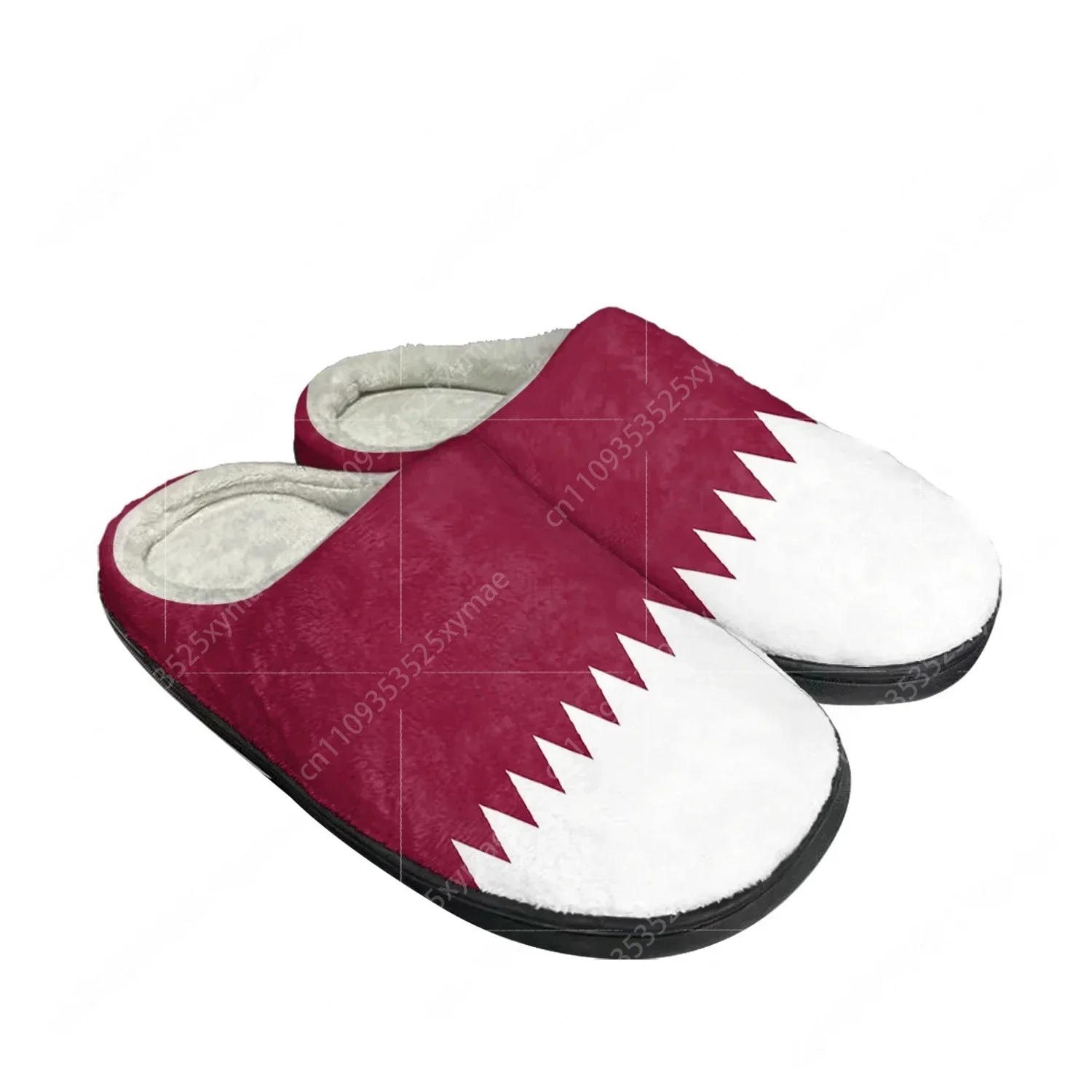 Women Fashion Qatar - Chaussons personnalisés en coton avec drapeau