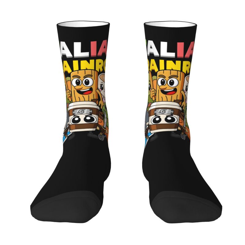 Women'S Fashion Socks - Chaussettes personnalisées italiennes Brainrot pour hommes