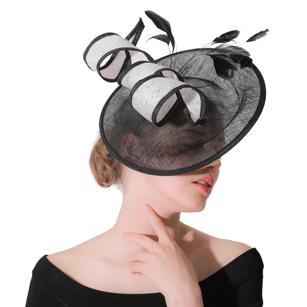 Women'S Fashion Kentucky Derby - Chapeau fascinateur noir Kentucky Derby pour