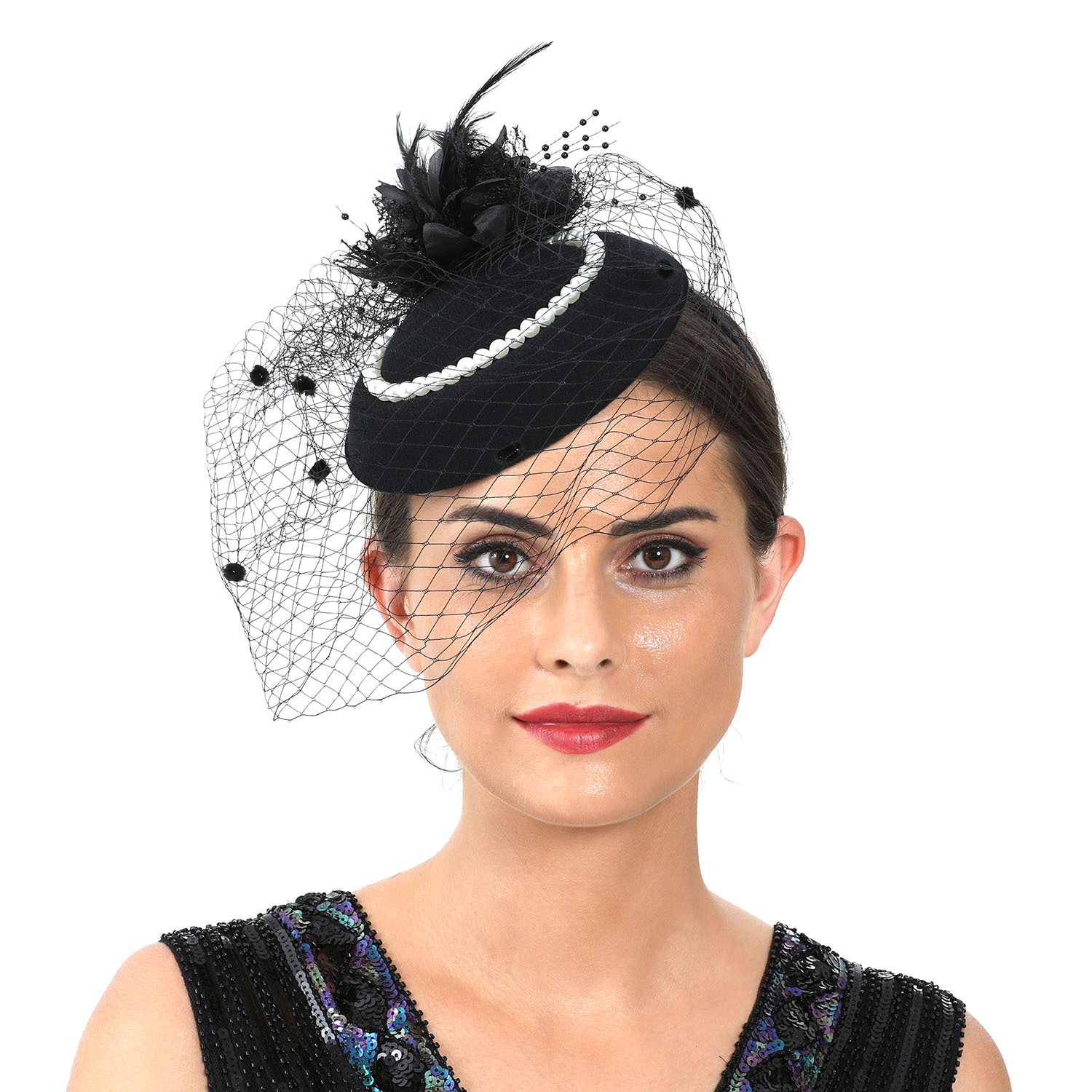 Women'S Fashion Kentucky Derby - Chapeau fascinateur en plumes pour femmes,