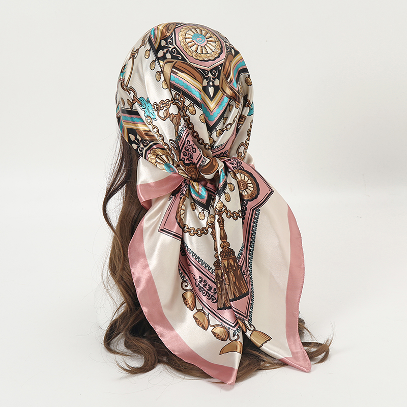 Foulard carré en satin pour fe - Women'S Fashion Headbands avis et prix