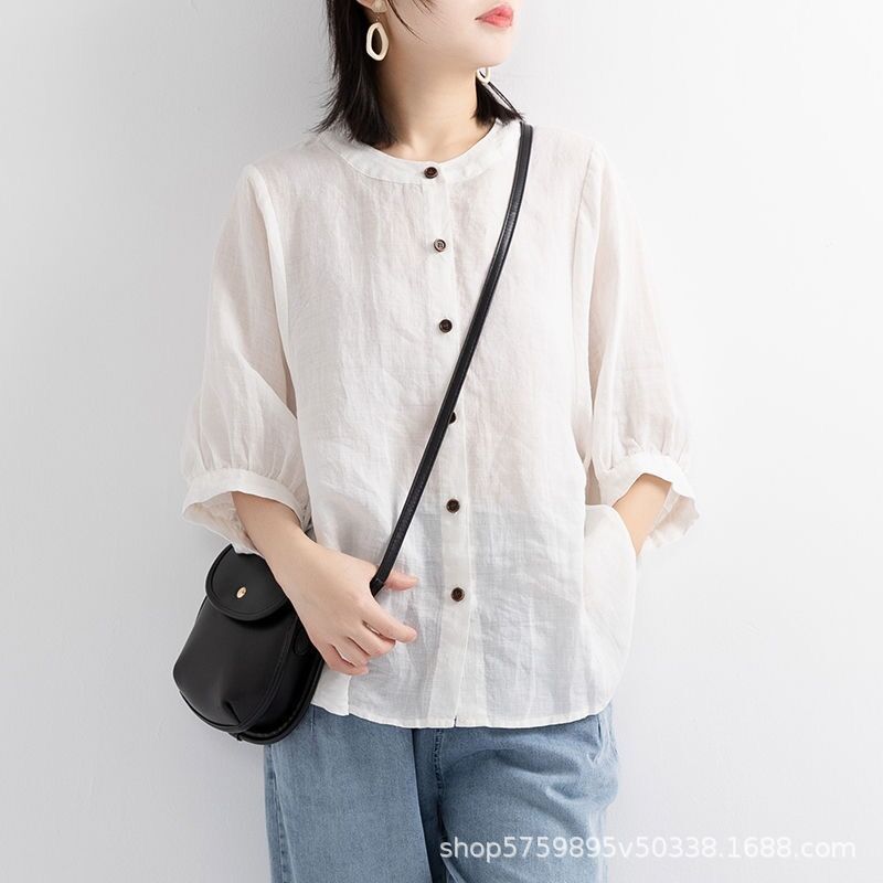 Chemise ample en coton et lin  - Women'S Fashion Jersey avis et prix