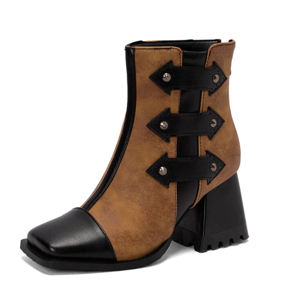 Bottines à bout carré pour fem - Women'S Fashion Riding Boots avis et prix