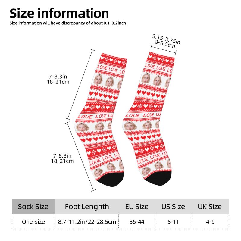 Noël personnalisé visage Photo - Women'S Fashion Socks avis et prix