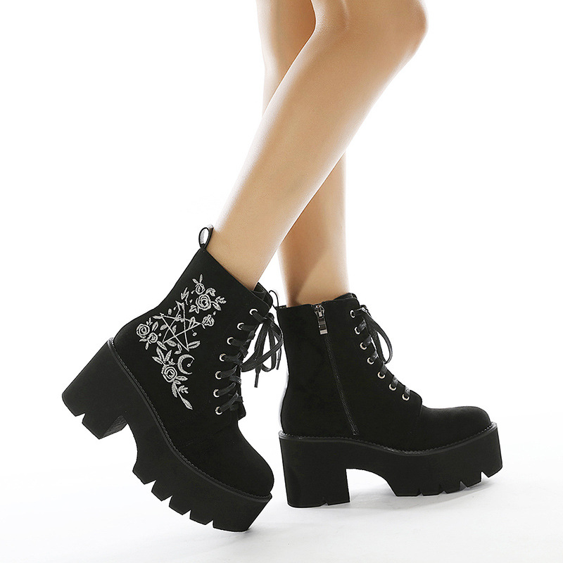 Bottes gothiques à plateforme  - Women'S Fashion Riding Boots avis et prix