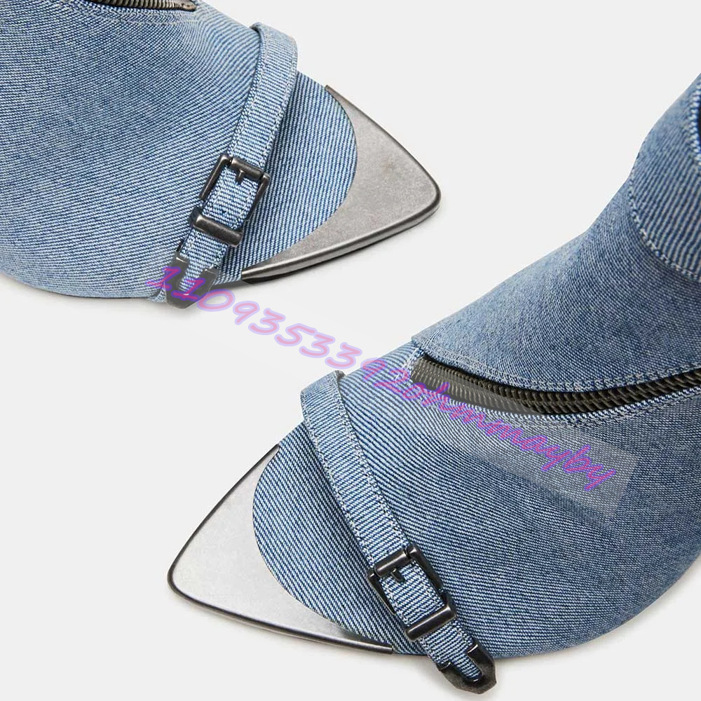 Bottines d'été en jean bleu à  - Women'S Fashion Belts avis et prix