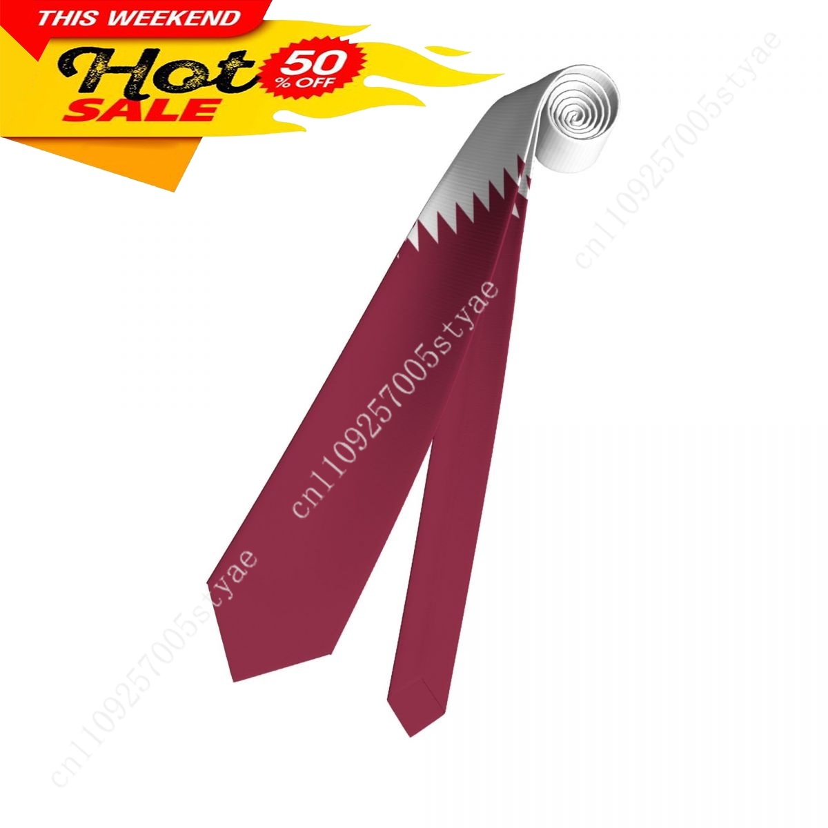 Cravate à motif drapeau du Qat - Women Fashion Qatar avis et prix
