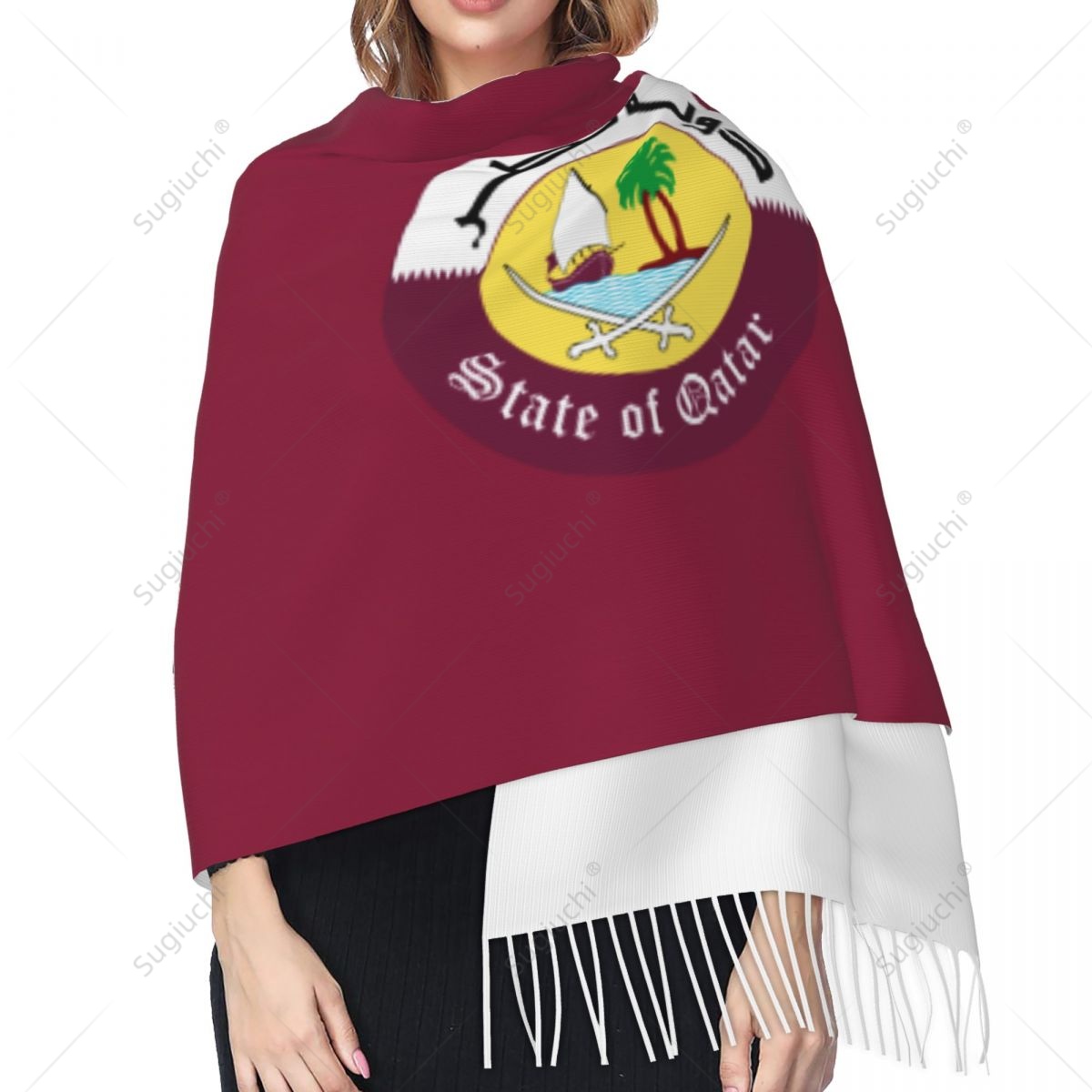 Qatar emblème drapeau écharpe  - Women Fashion Qatar avis et prix