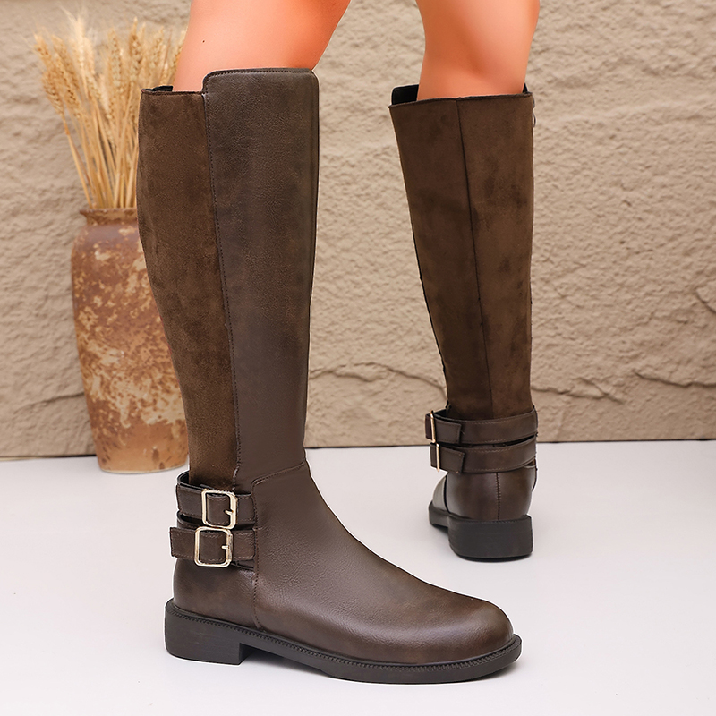 Bottes d'équitation en cuir PU - Women'S Fashion Riding Boots avis et prix