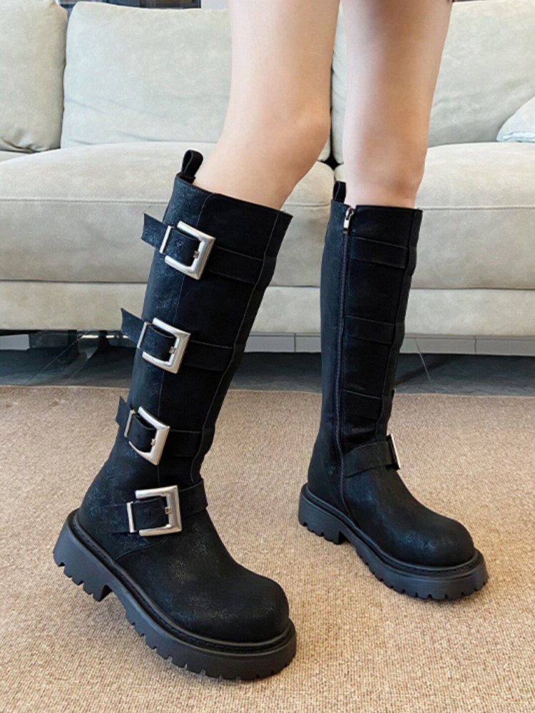 Bottes hautes multi-boucles po - Women'S Fashion Riding Boots avis et prix
