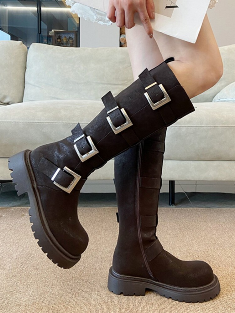 Bottes hautes multi-boucles po - Women'S Fashion Riding Boots avis et prix