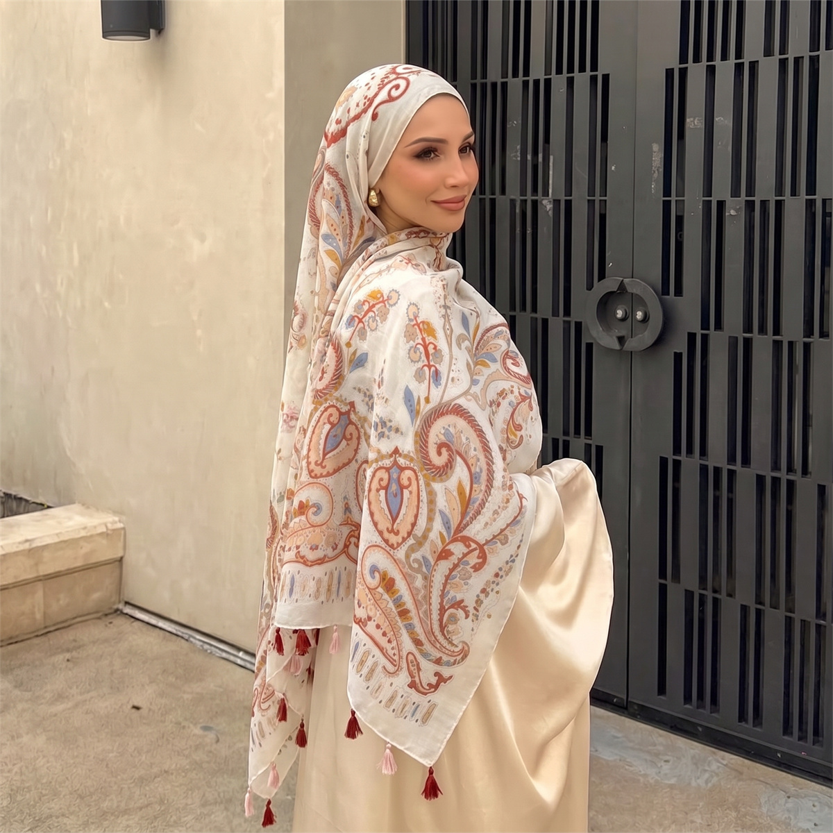 Foulard Hijab Vintage à Imprim - Women'S Fashion Headbands avis et prix