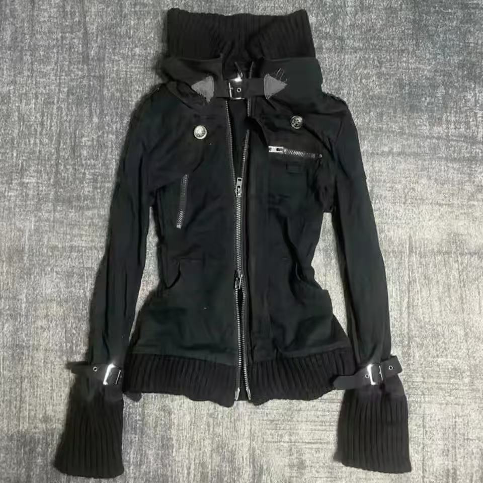 Sweat à capuche noir gothique  - Women'S Fashion Zip Up Hoodies avis et prix