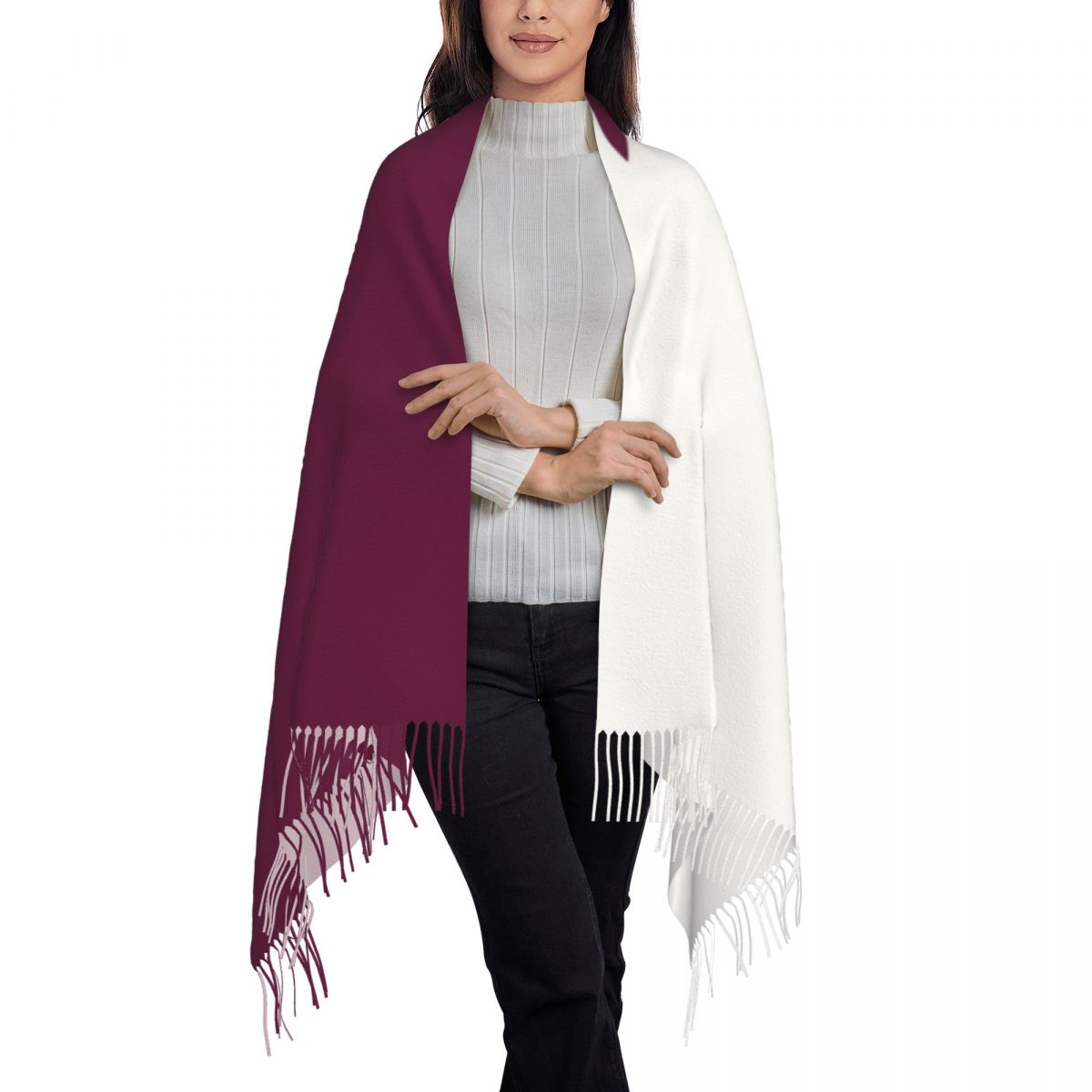Qatar Feel-Châle à pampilles p - Women Fashion Qatar avis et prix
