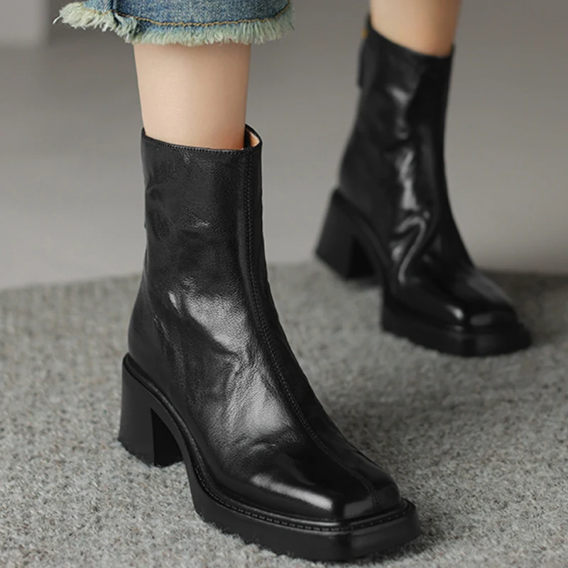 Bottines Vintage à talons épai - Women'S Fashion Socks avis et prix