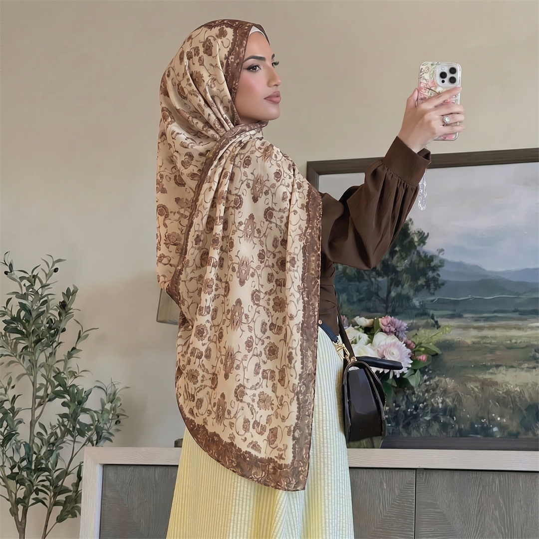 Hijab à imprimé floral vintage - Women'S Fashion Headbands avis et prix
