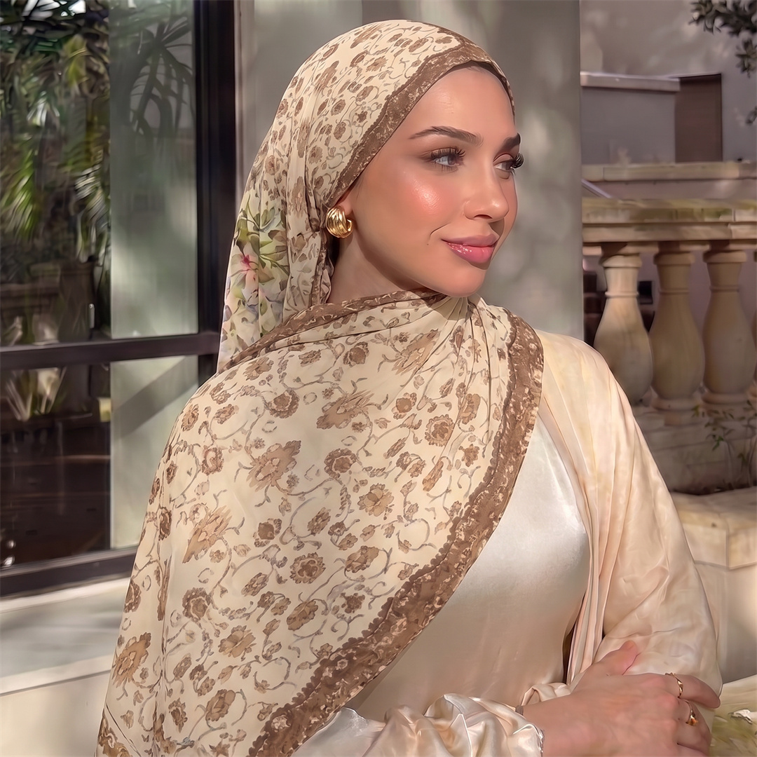 Hijab à imprimé floral vintage - Women'S Fashion Headbands avis et prix
