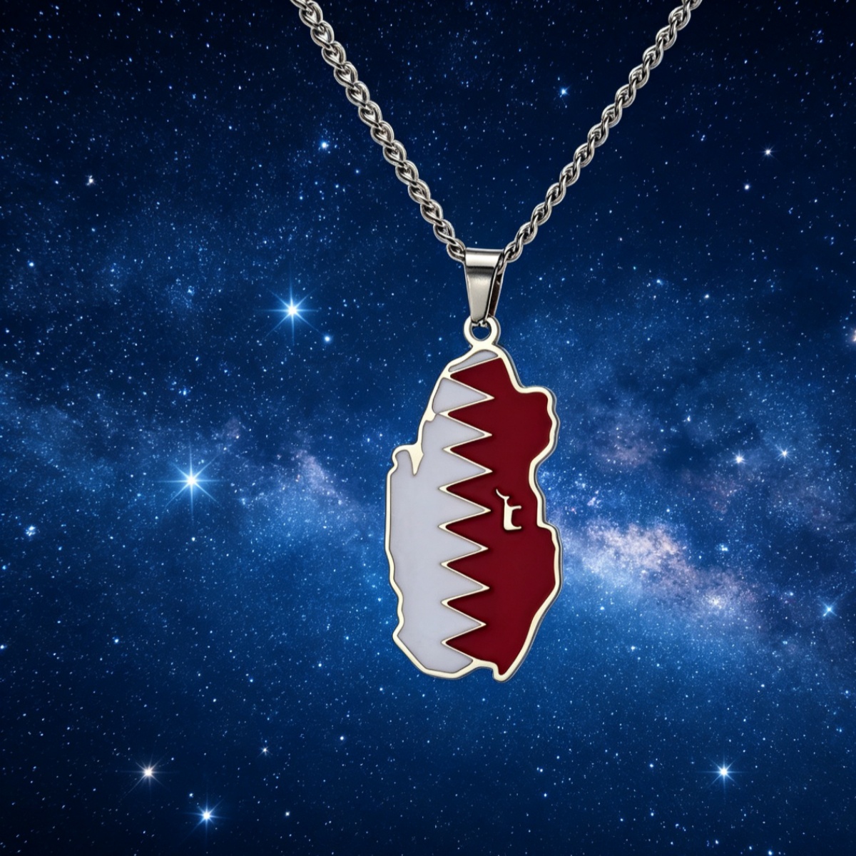 Collier Carte du Qatar Goutte  - Women Fashion Qatar avis et prix
